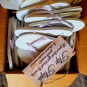 Flips flops and dancing sign for wedding